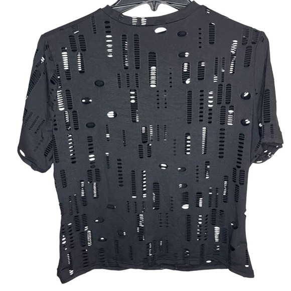 SHEIN 2 Piece Black Cut Out Tee & Leggings XXL - Picture 6 of 12